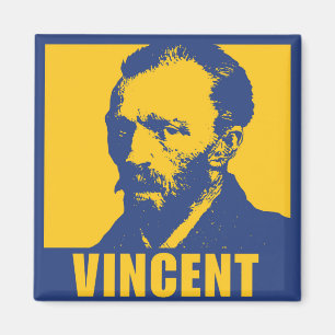 Imã Pop Art Van Gogh Mod 2 Polegadas Quadradas