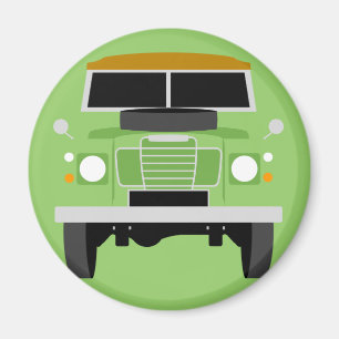 Imã Pop art verde MK3 clássico Land Rover