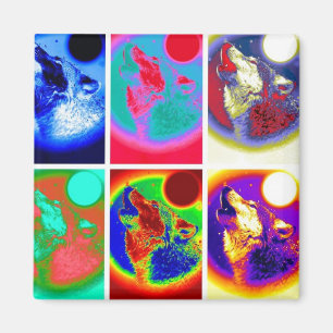 Imã Pop Art Wolf