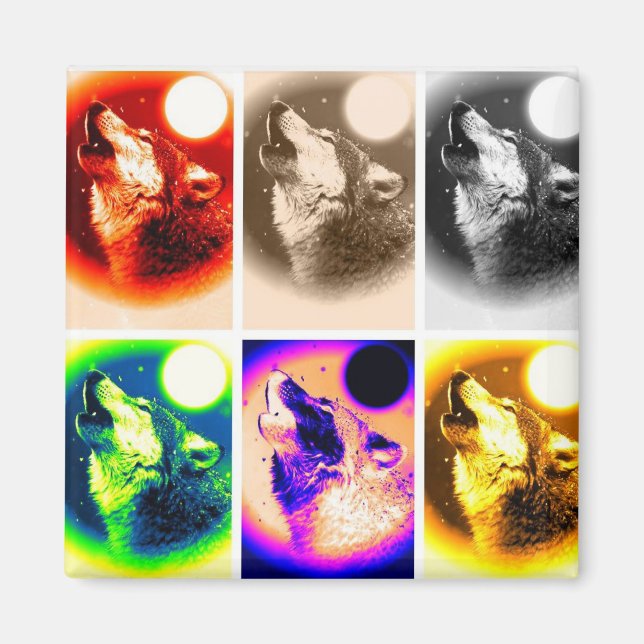 Imã Pop Art Wolf (Frente)