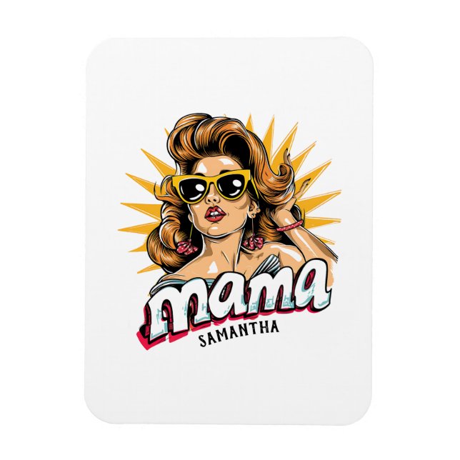 Ímã Pop da Mãe Personalizada Arte 1 (Vertical)