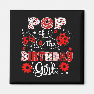 Imã Pop Da Menina De Aniversário - Família Ladybug Ani
