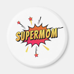 Imã Pop de Arte da Super-Mãe Retrópica Magnet