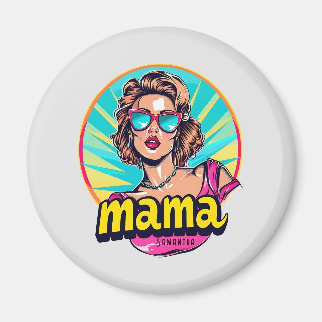 Imã Pop de peça personalizada da mãe no art. 3 (Frente)