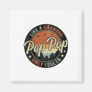 Imã Pop Pop Como Um Avô, Apenas A Vintage Cooler Retro