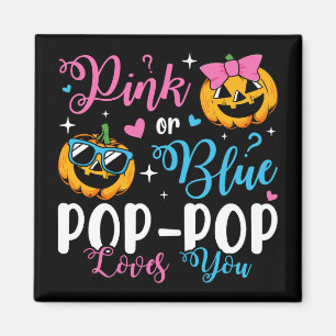 Imã Pop-Pop De-Rosa Ou Azul Te Ama Pumpkin Baby Square