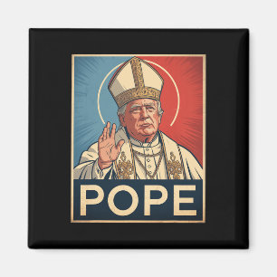 Imã Pope Trump Funny Trump Vaticano Christian Retro Ch
