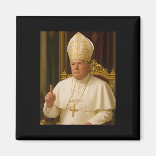 Imã Pope Trump Funny Trump Vaticano Christian Retro Ch