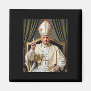 Imã Pope Trump Funny Trump Vaticano Christian Retro Ch