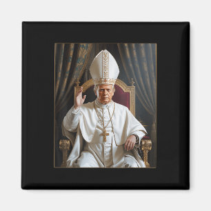 Imã Pope Trump Funny Trump Vaticano Christian Retro Ch