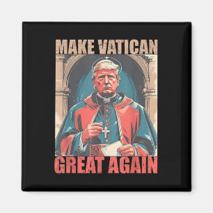 Imã Pope Trump Funny Trump Vaticano Christian Retro Ch