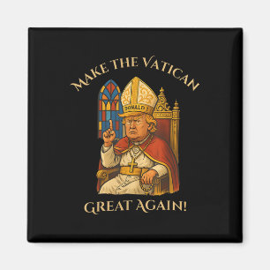 Imã Pope Trump Funny Trump Vaticano Christian Retro Ch