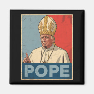 Imã Pope Trump Funny Trump Vaticano Christian Retro Ch