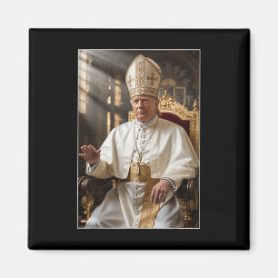 Imã Pope Trump Funny Trump Vaticano Christian Retro Ch