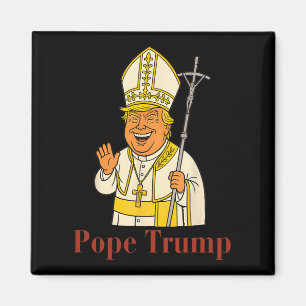 Imã Pope Trump Funny Trump Vaticano Christian Retro Ch
