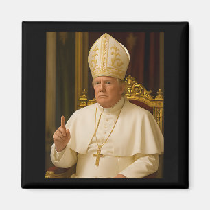 Imã Pope Trump Funny Trump Vaticano Christian Retro Ch