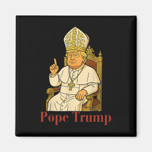 Imã Pope Trump Funny Trump Vaticano Christian Retro Ch