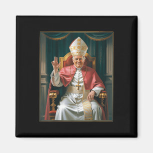 Imã Pope Trump Funny Trump Vaticano Christian Retro Ch