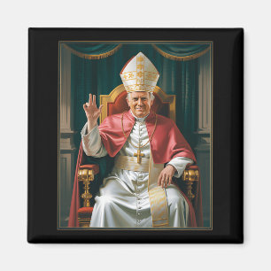 Imã Pope Trump Funny Trump Vaticano Christian Retro Ch