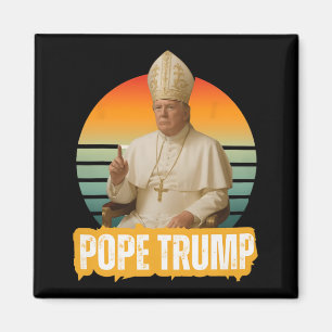 Imã Pope Trump Funny Trump Vaticano Christian Retro Ch