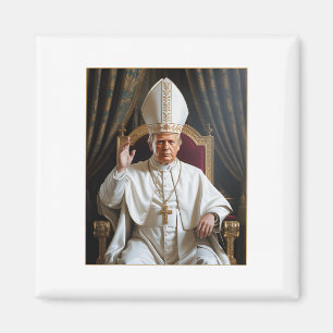 Imã Pope Trump Funny Trump Vaticano Christian Retro Ch