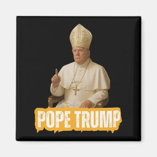 Imã Pope Trump Funny Trump Vaticano Christian Retro Ch