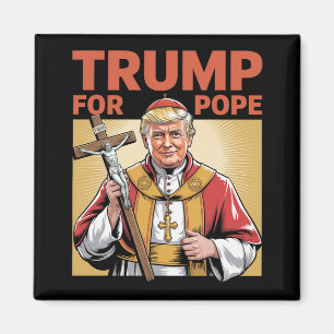 Imã Pope Trump Funny Trump Vaticano Christian Retro Ch