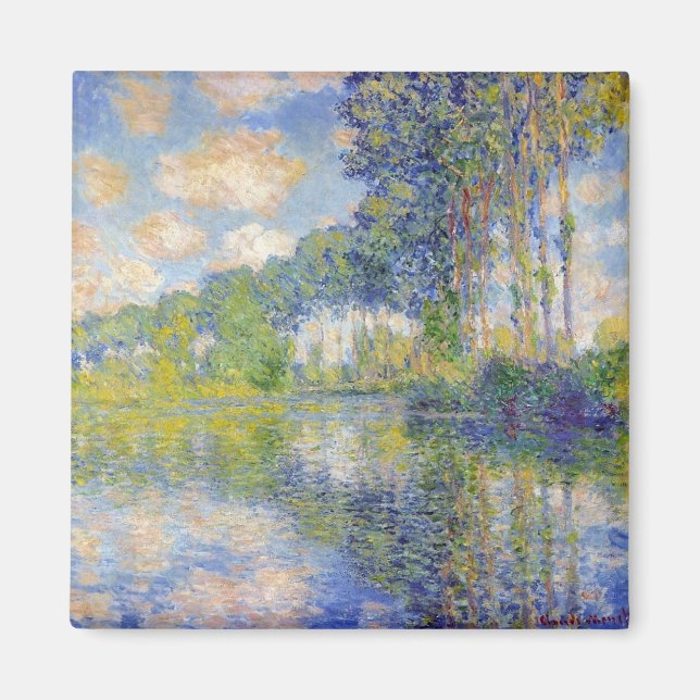 Imã Poplars on the River Epte (por Claude Monet) (Frente)
