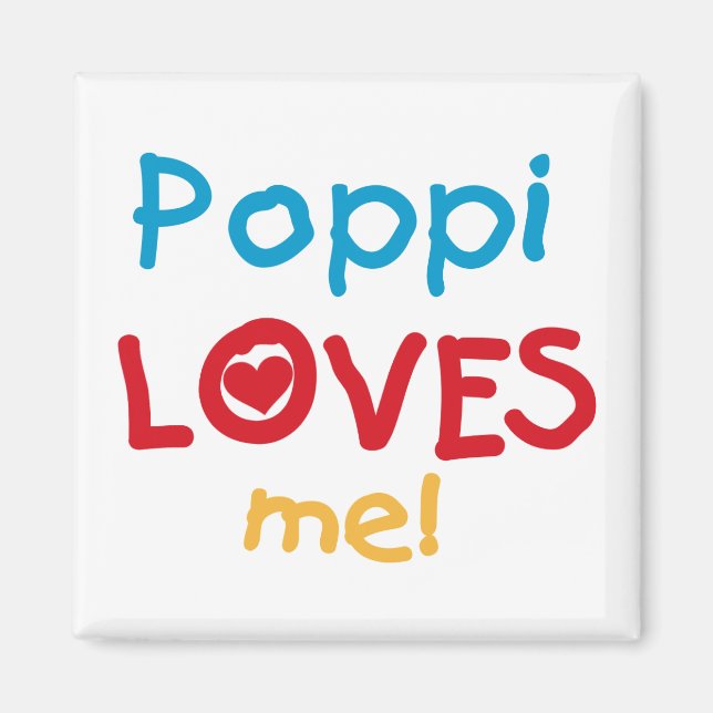 Imã Poppi me ama T-shirts e presentes (Frente)