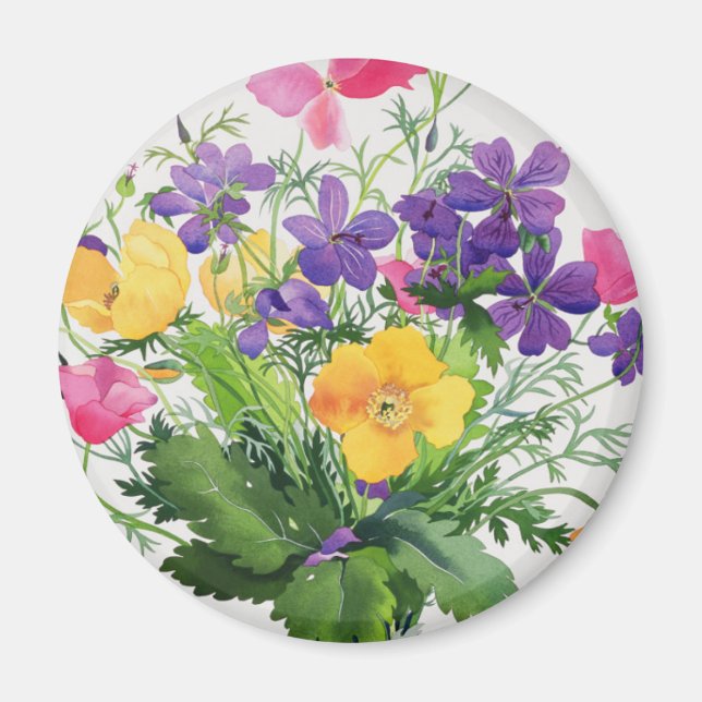 Imã Poppies e Gerânios (Frente)