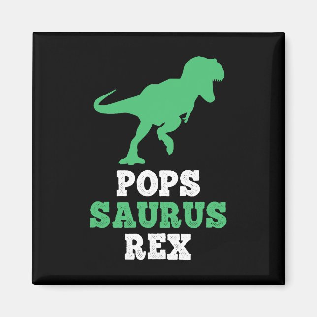 Imã Pops-saurus Rex Dino Dinossauro Engraçado Popssaur (Frente)