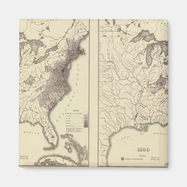 Imã População dos EUA 1790-1820 (Frente)