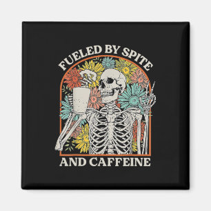 Imã Por Despeito E Cafeína Esqueleto Halloween Café