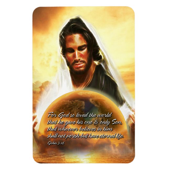 Ímã Por Deus tão amado pelo mundo 2 Magnetos Premium (Vertical)