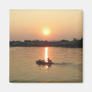 Imã Por do sol… Ayutthaya de Chao Phraya River,