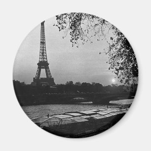 Imã Pôr do sol da torre Eiffel Paris França vintage
