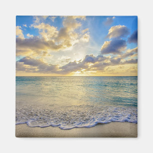 Imã Por do sol de Aruba sobre mar movente