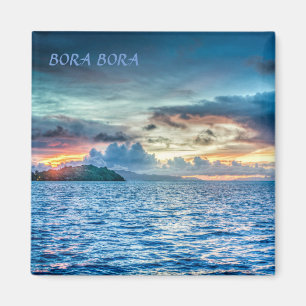 Imã Por do sol de Bora Bora através do oceano