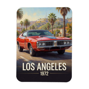 Ímã Pôr do sol do carro muscular em Los Angeles 1972 C