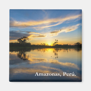 Imã Por do sol e reflexão no Amazon