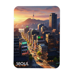 Ímã Pôr do sol em Seul Coreia do Sul