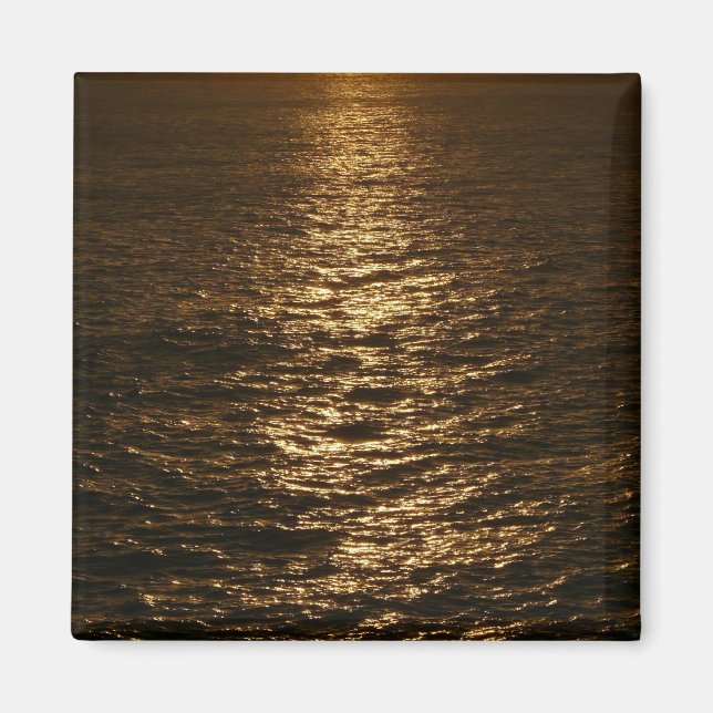 Imã Pôr do Sol na Água Fotografia Oceânica Abstrata (Frente)