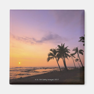 Imã Por do sol na baía de Kahaluu em Kona, Havaí 2