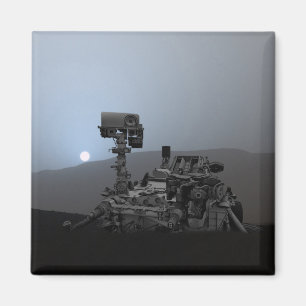 Imã Por do sol na curiosidade Rover de Marte