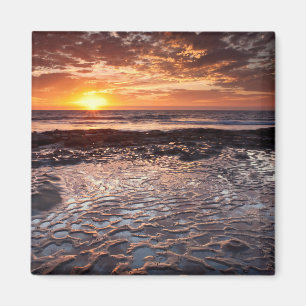 Imã Pôr do sol na praia, Califórnia
