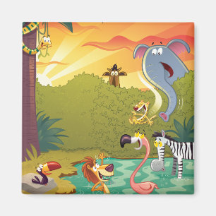 Imã Pôr-do-sol no furo de água