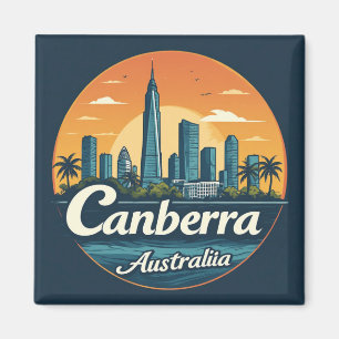 Imã Pôr do sol no horizonte de Canberra Austrália 🌅