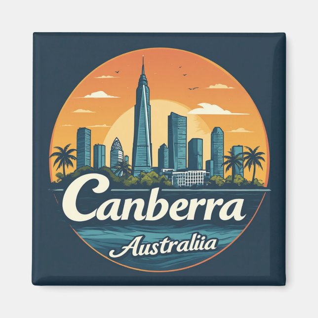 Imã Pôr do sol no horizonte de Canberra Austrália 🌅 (Frente)