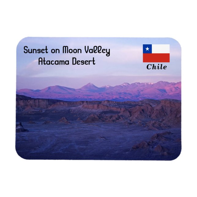 Ímã Pôr do sol no Vale da Lua - Chile (Horizontal)