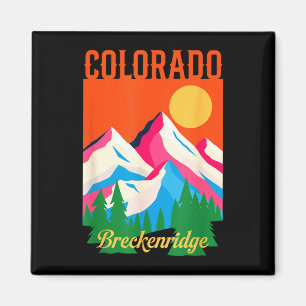 Imã Pôr do sol retrô da montanha Breckenridge colorado